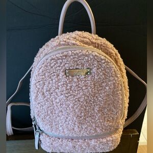 Vintage Aldo Pink furry mini back pack